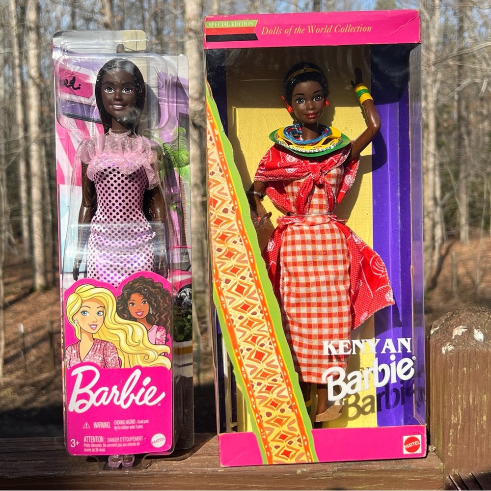 MATTEL Kenyan Barbie & Glitz Doll African American Feminine Women Collectibles